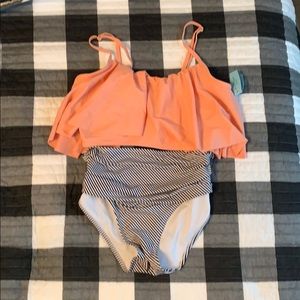 Cupshe Flouncy Bikini Set with High Waist bottom